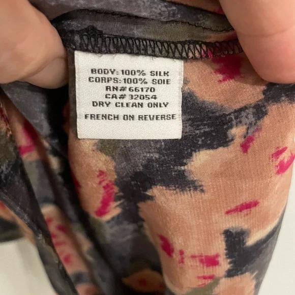 Kimchi Blue 100% Silk Dress Sz L - Picture 6 of 7